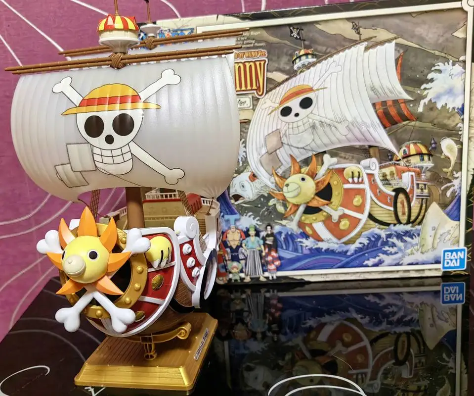 

Bandai One Piece Thousands Sunny Assembly Model Going Merry Anime Peripheral Tabletop Model Creative Birthday Gift Model Gift