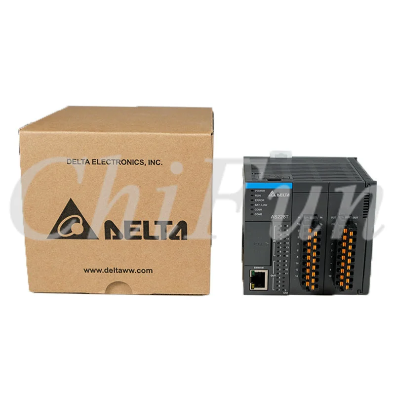 Originele Delta AS228T-A AS228P-A AS228R-A 16DI 12DO PLC programmeerbare controller Ingebouwde USB Ethernet-poort CANopen RS485x2