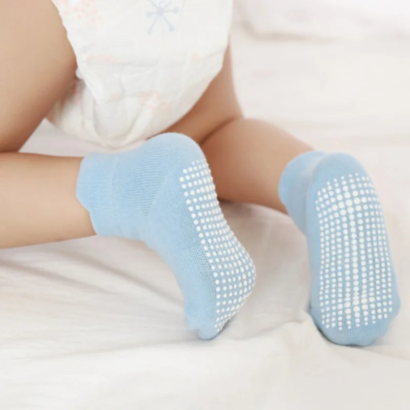 6 Pairs Baby Floor Socks Toddler Girls Boys Ankle Socks Non Slip Socks For Infant Kids 0-5Y