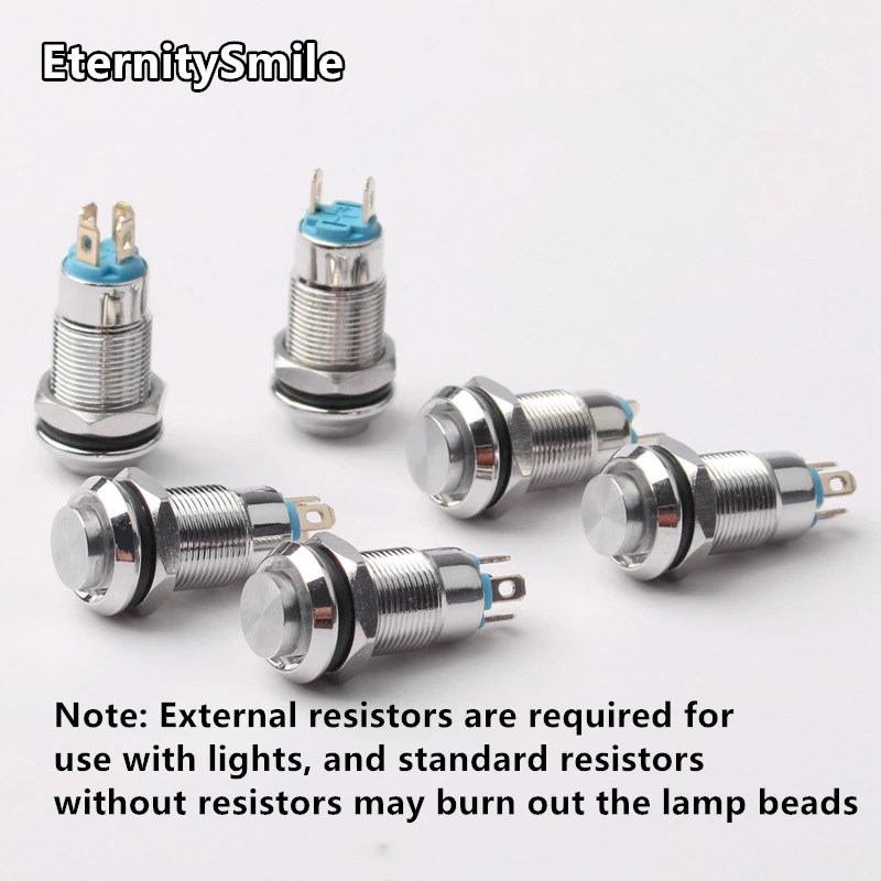 8mm metal anti-vandal momentary latching custom push button metal switch 2Pin 4Pin