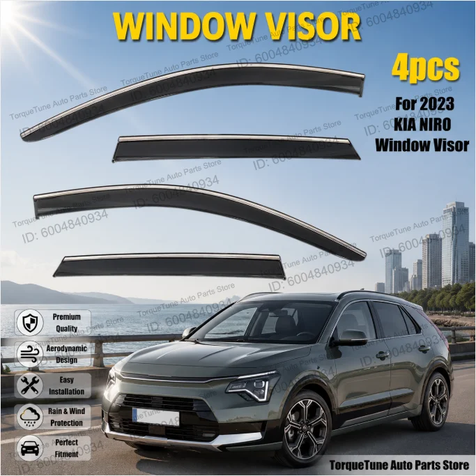 

Premium Direct Fit Window Visor For 2023 KIA NIRO Rain Guards Side Window Sun Visor Auto Accessories Exterior Parts