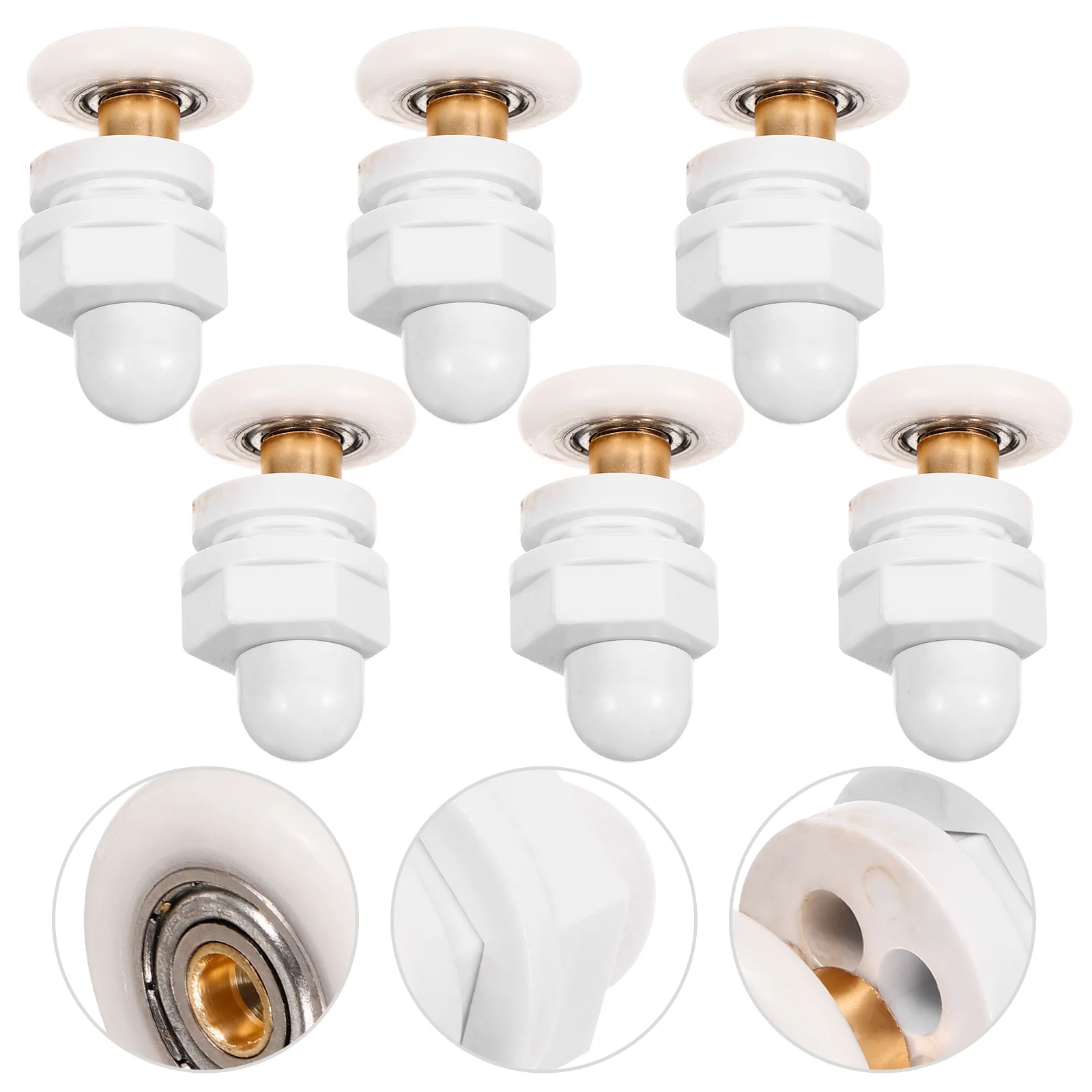 6 Pcs Shower Room Pulley Screen Rollers Wheels Door Runners Sliding Replacement Walker Hardware Bathroom Parts