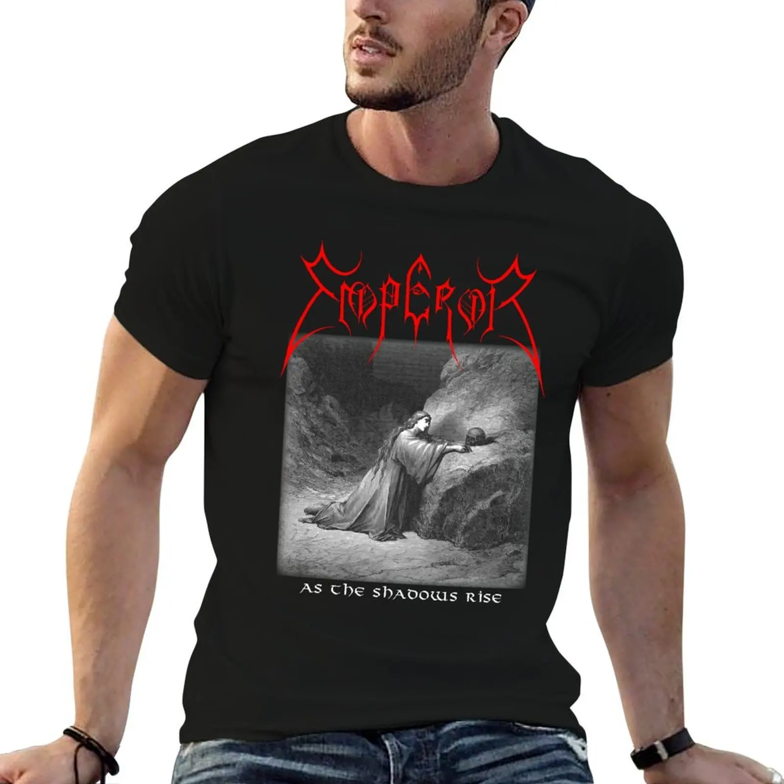 

Emperor - As the Shadows Rise Classic Old School Norwegian Black Metal T-Shirt essential t shirt T-Shirt