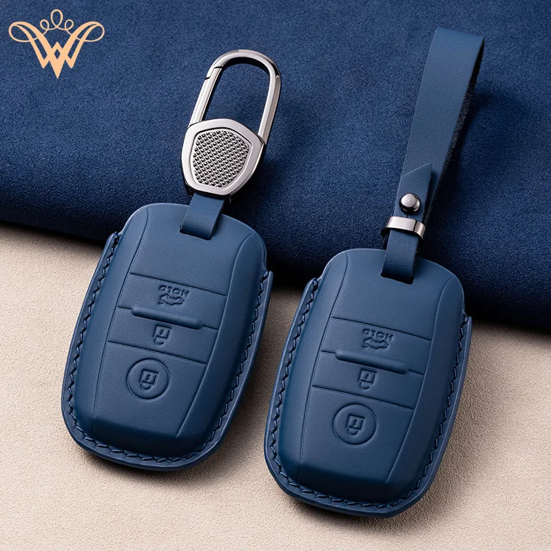 

Luxury Genuine Leather Car Key Cover For Kia Carnival K3 K4 K5 Sorento KX3 KX5 Shell Case Workmanship Like Silk