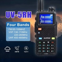 Baofeng UV-5RH  Four Band Walkie Talkie 136-174 220-260MHz 400-480MHz Wirless Copy Frequency Search Weather Forecast FM Radio