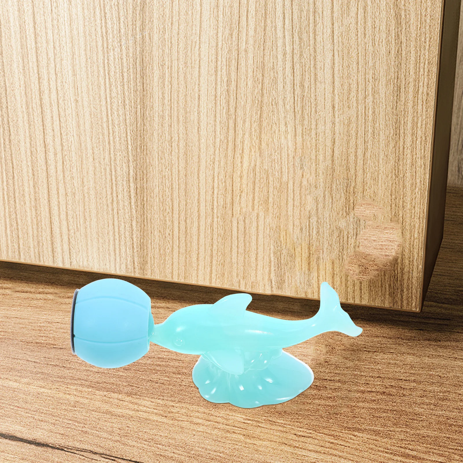 

1Set Dolphin Shaped Silicone Door Stopper Cute No Drill Wall Protector for Home Office Shop Anti-Collision Floor Mount Sturdy