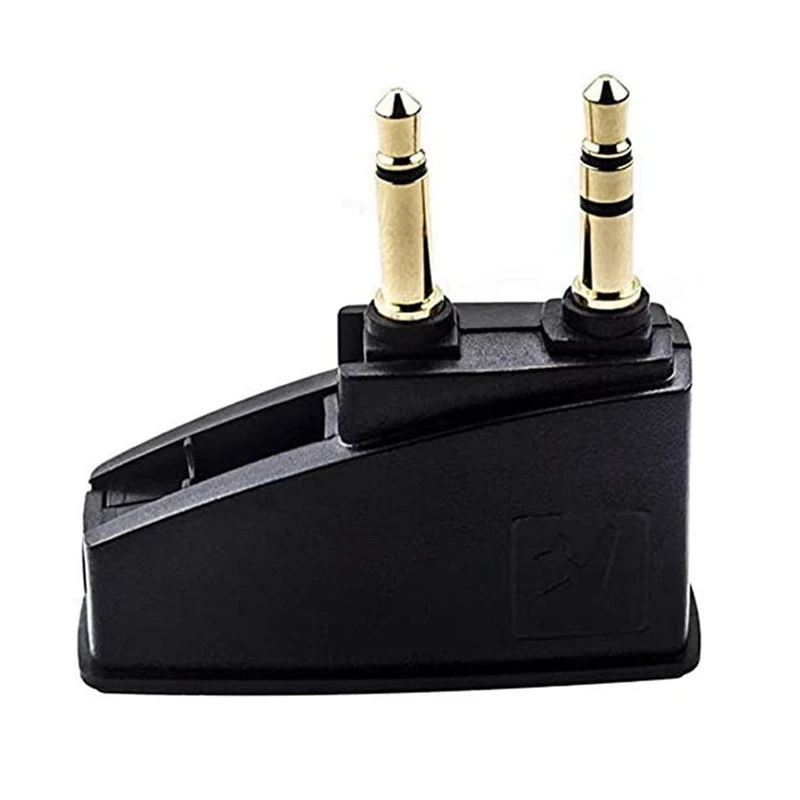 Słuchawki lotnicze przejściówka Adapter słuchawek lotu 3.5 wtyczka Mono do 2x3.5 wtyczki kompatybilne z QC45 QC35 QC3 QC25 QC20