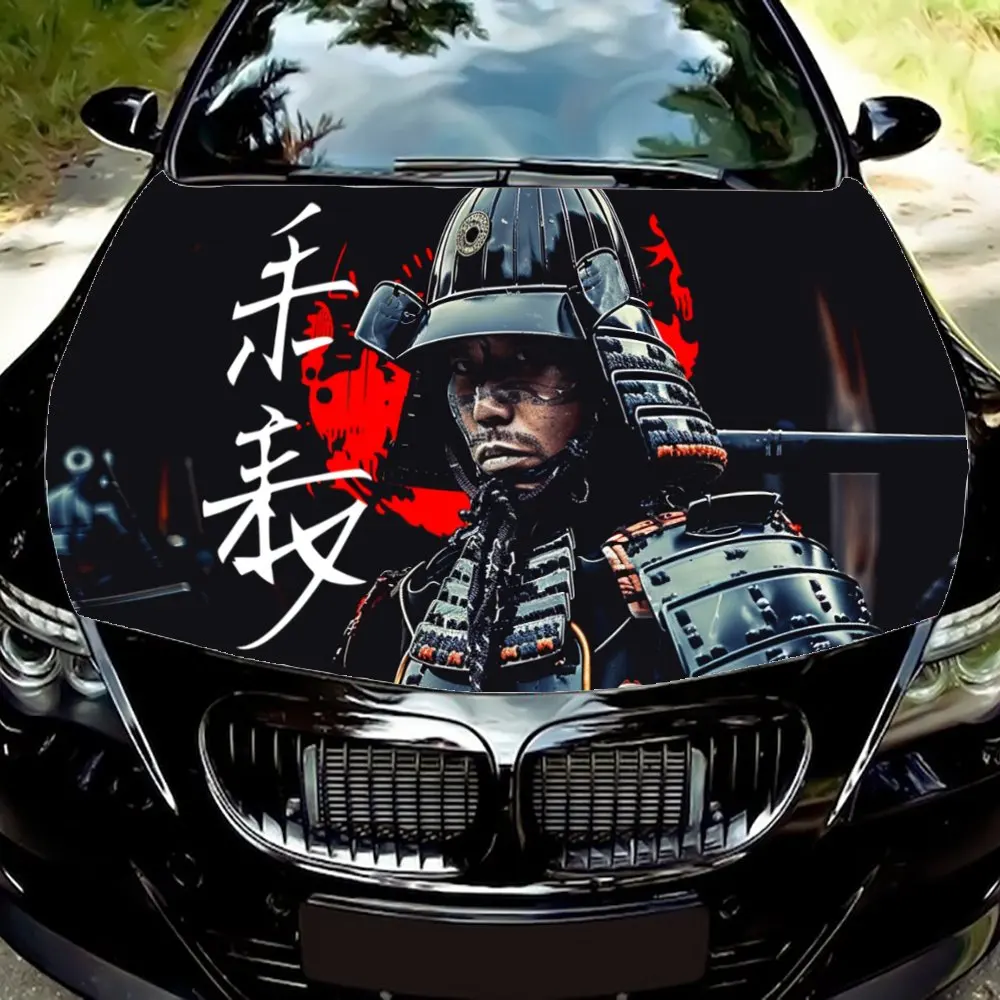 

Japanese Samurai Killer Ninja Car Hood Wrap Color Vinyl Sticker Truck Graphic Bonnet Auto Accessories Decoration Decal Gift