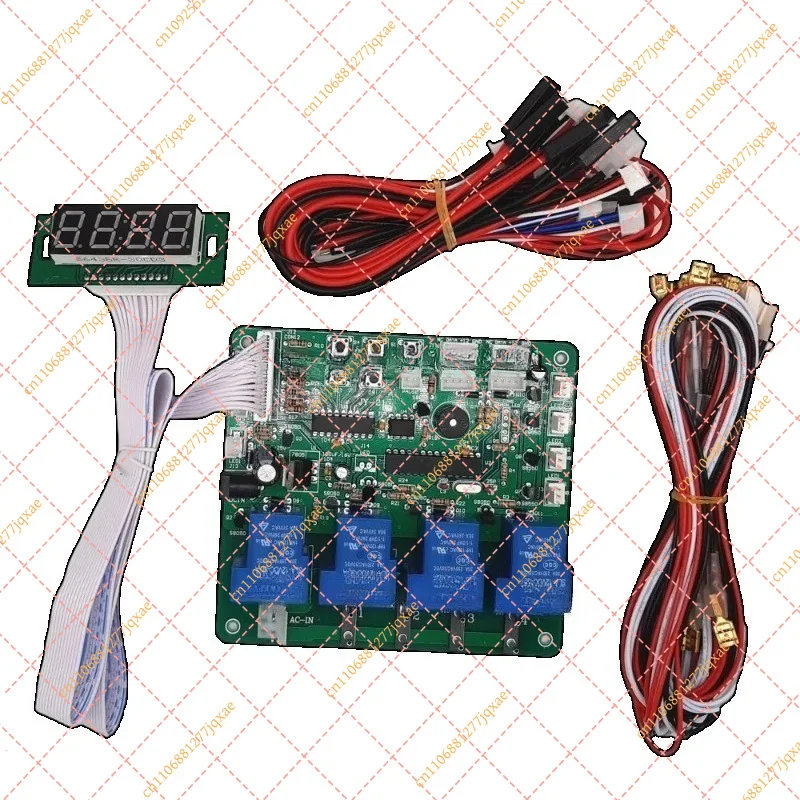 4-Digit Display Timer Control Board JY-21, Coin Acceptor PCB Replacement for Car Wash
