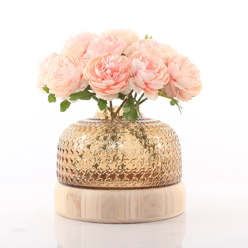 Wedding Mold Nordic Interior Flower Vase Glass Small Plant Pot Rose Vase Bottle Transparent Maceteros Decoration Home YX50VS