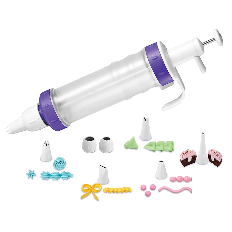 Plastic Dessert Decorator Set Cake Decoration Accessories With Nozzle Cupcake/Cake Icing Piping Tool Decorating Syringe