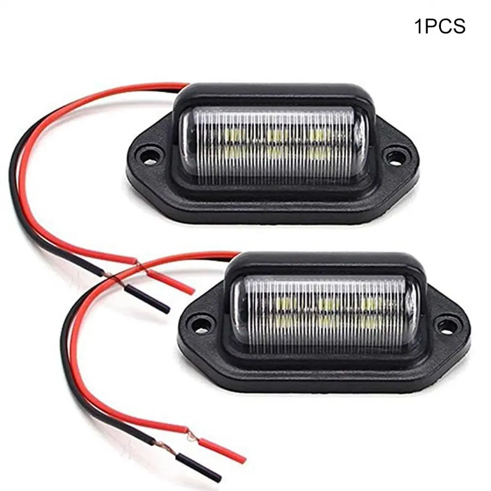 1Pcs 12V 6LED Number License Plate Light for Car Boats Motorcycle Automotive Aircraft RV Truck Trailer Exterior Lamps Led Panels