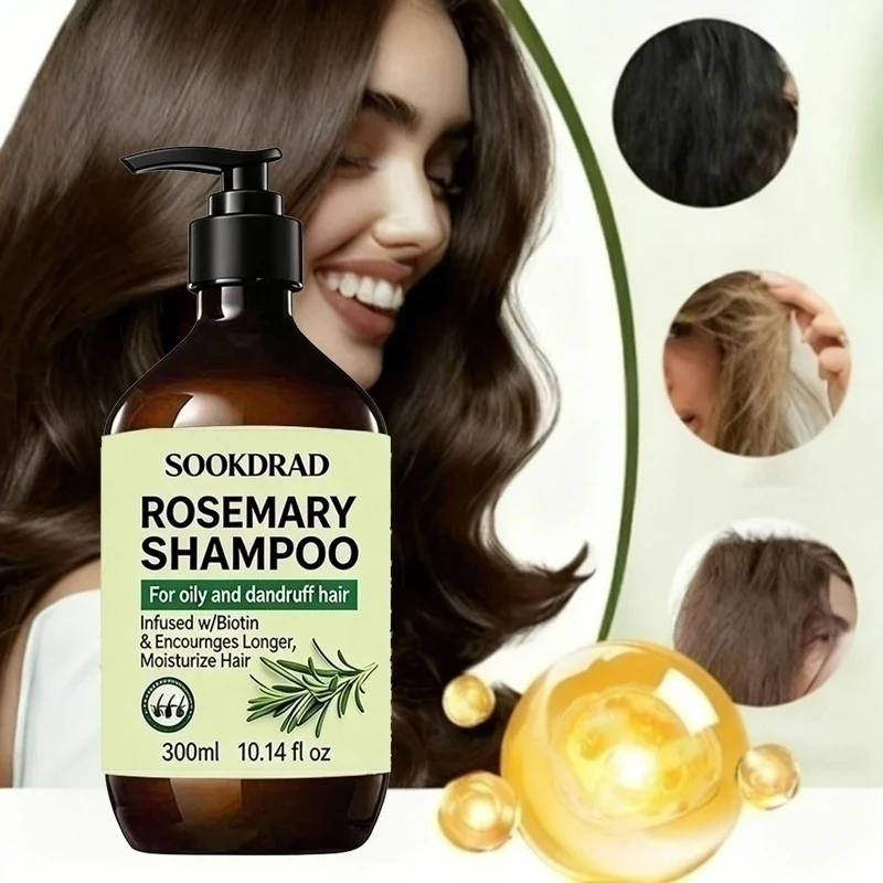 Rosemary Shampoo, Reduces Flaking, Soothes Itch, Lightweight, Daily Care