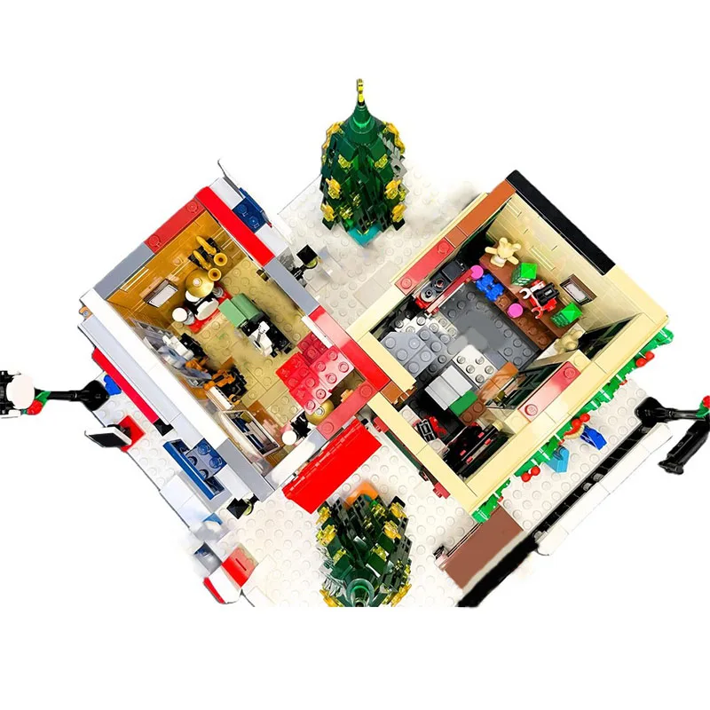 Blocs de construction modulaires alternatifs pour rues principales de vacances MOC, 2534 pièces, assemblage créatif, affichage de collection, coffret cadeau