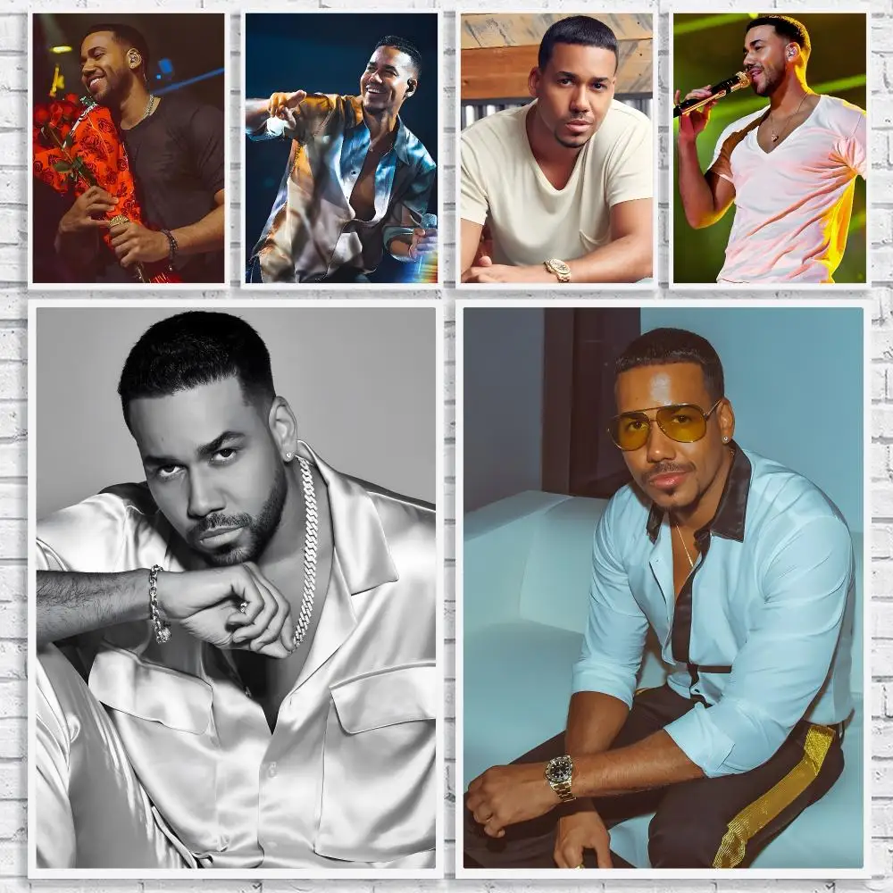 Singer R-Romeo Santos Painting Calligraphy High-Quality Canvas Wall Mural Crease-Free For Living Room Bedroom Interiors