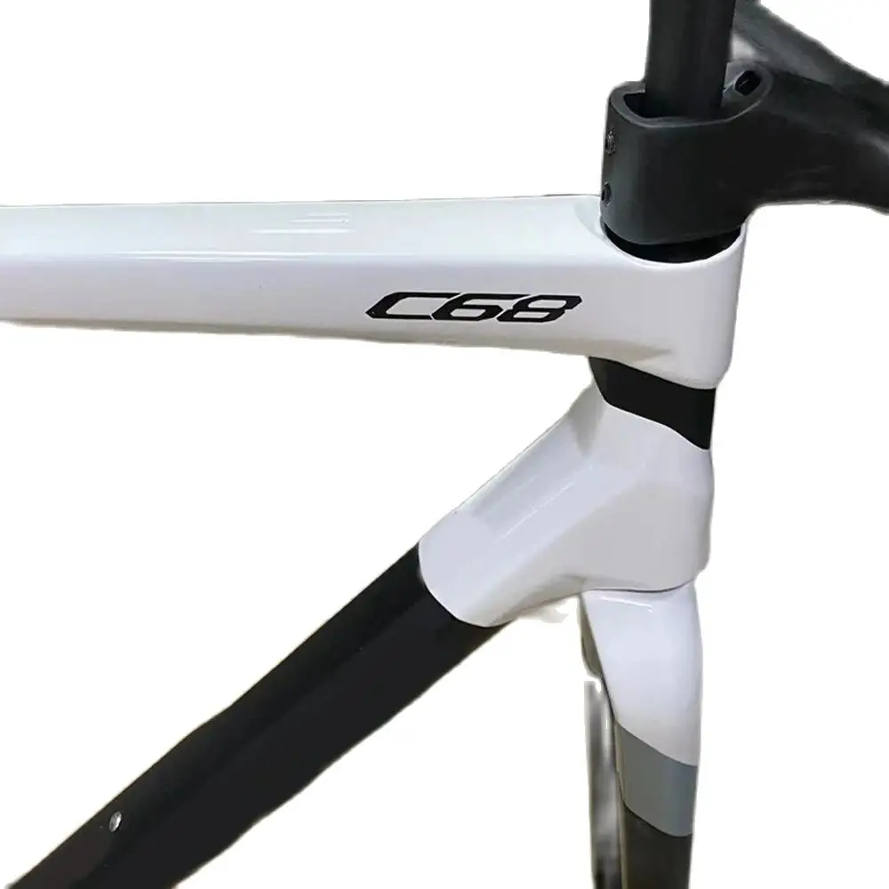 C68 BOB Carbon Frame with Handlebar, Disc Brake Road Bicycle Frameset, UD Racing Bike Frame