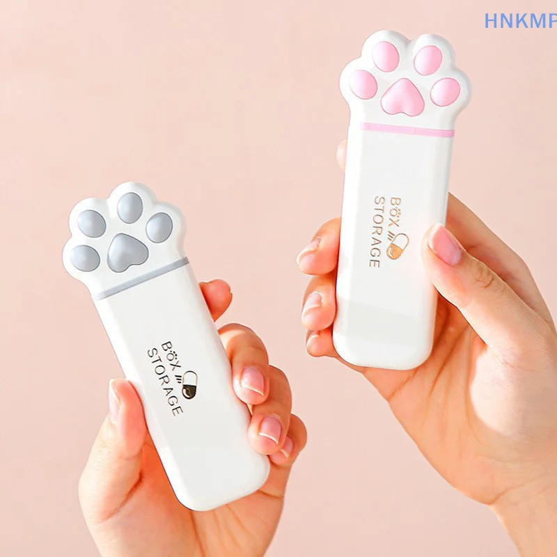 Cute Cat Claw Pill Box Daily Pill Organizer Portable Medicine Container Travel Pill Holder Moisture Proof Pill Case