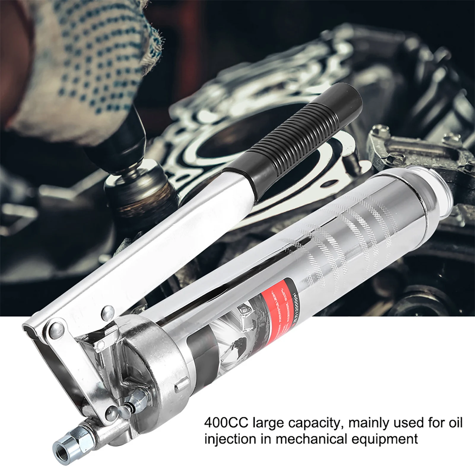 Air Grease Gun 400CC High Pressure Air Grease Gun Pneumatic Greaser Cartridge Greasing Manual Tool Greaser Pneumatic Grease Gun