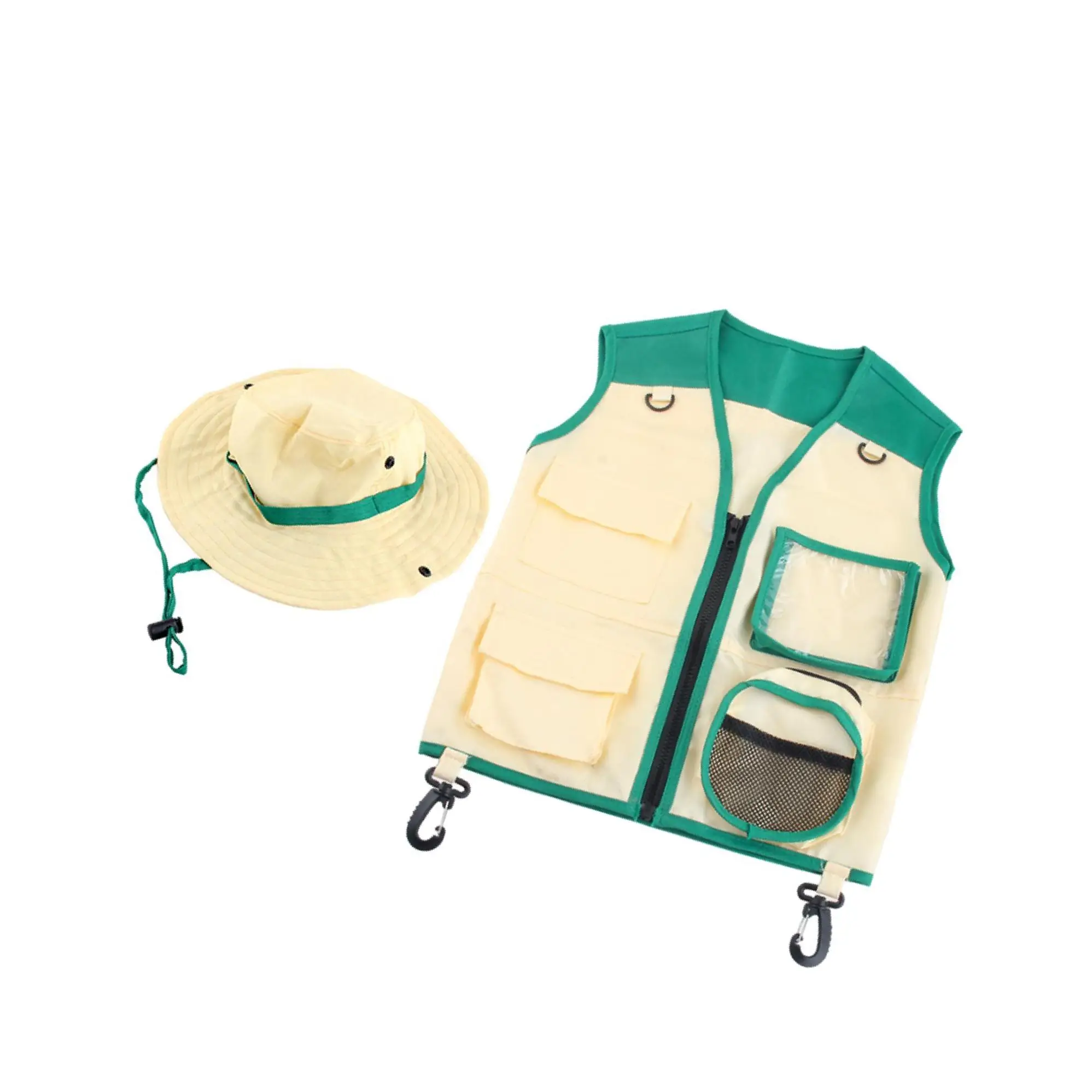 

Детский комплект костюма исследователя, жилет, шляпа, комплект костюмов для косплея для детей, оранжевый