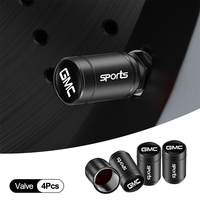 4Pcs Car Tire Valve Caps Metal Dust Proof Cap For GMC Terrain Sierra 1500 Yukon Acadia Savana Hummer Granite H3 Jimmy Graphyte