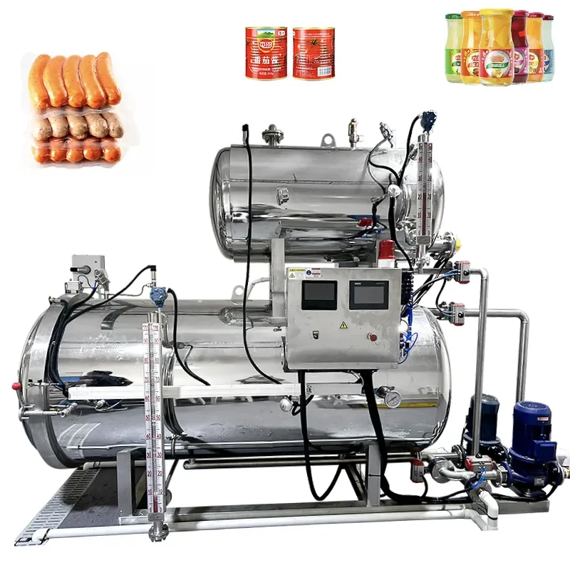 Customized Canned Drinks Food and Sausage Steam Sterilization Pot Ready To Eat Meals Sterilization Retort