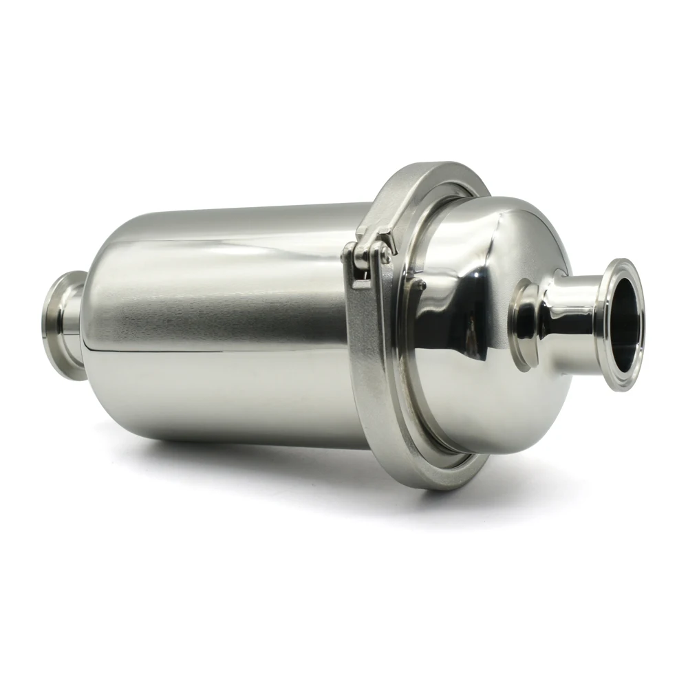 Imagem -06 - Curto Filtro Inline Adequado para Cerveja Caseira Brewing Tri Clamp Sus 304 Sus316l Aço Inoxidável 38 mm 51 mm Pipeline x 1.5 2