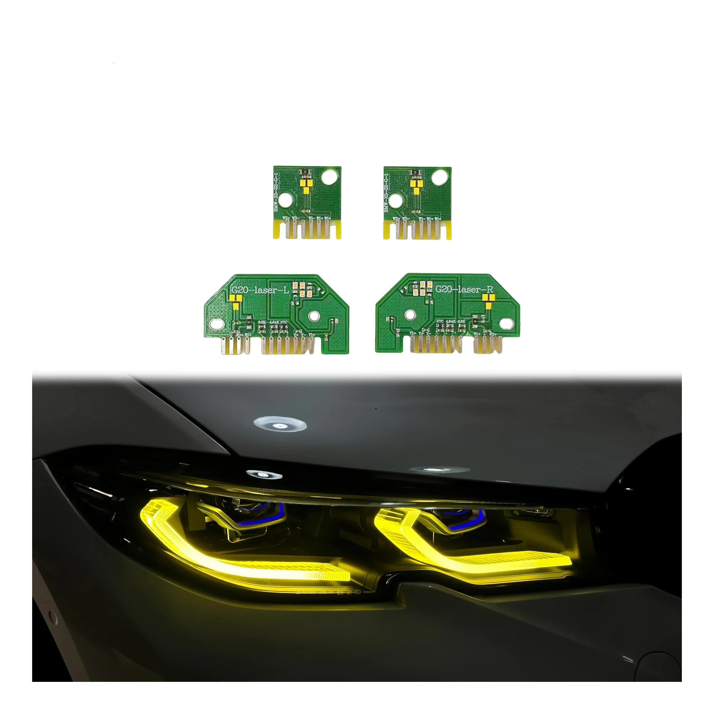 

WEIBO Headlight Modify Yellow Rgb Led Board Csl Daytime Running Drl Light Module Upgrade For Bmw 3 Series G20 G21 G28 2021-2024