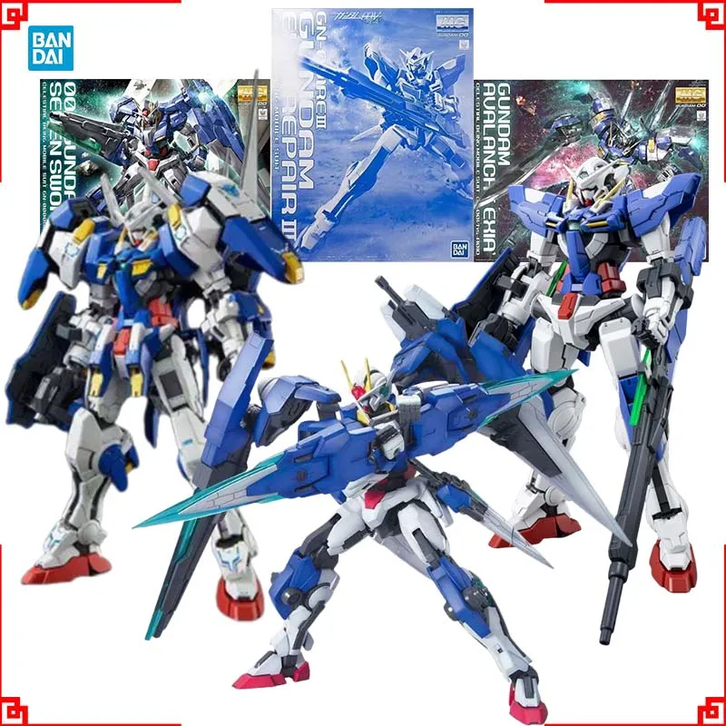

Модель Bandai Gundam MG 00 Seven Sword G Avalanche Exia Exia Repair 3, экшн-фигурка Gunpla, строительный комплект, аниме-фигурки, игрушки