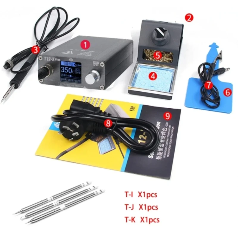 OSS T12-X Plus Soldering Station With T12 Tips Electronic Soldering Iron For BGA PCB Phone Repair Welding Platform Rework Tools