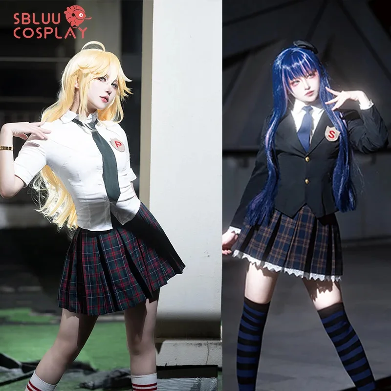 

SBluuCosplay Stocking Anarchy/Panty Anarchy Cosplay Costume Panty & Stocking with Garterbelt School Uniform JK Skirt Suit