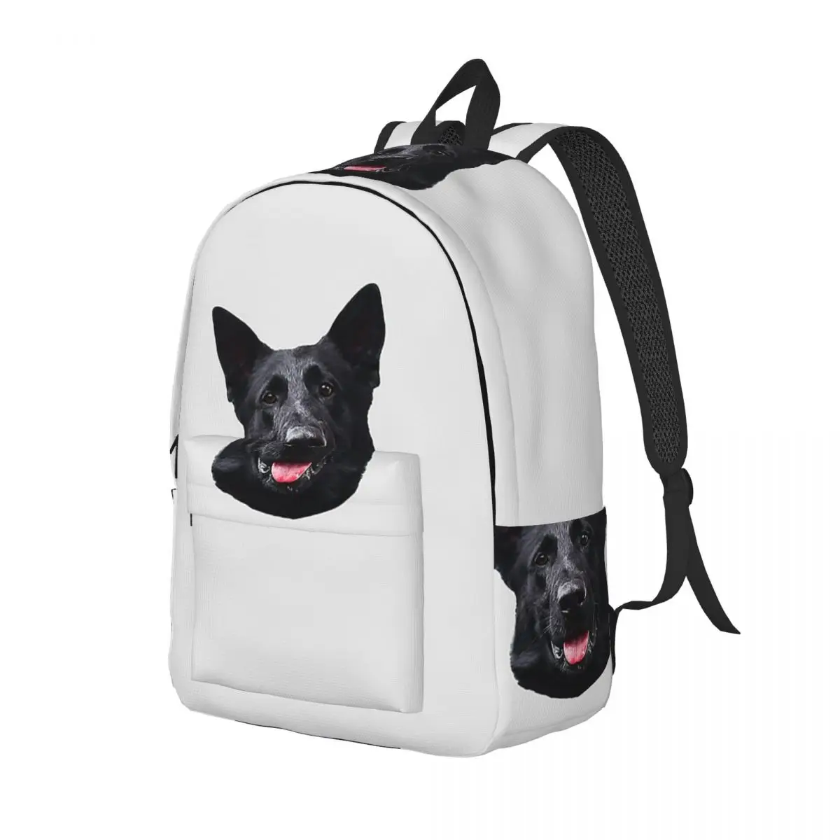 Black German Shepherd Dog Stunning Backpack Daypack Large Capacity Children BookBag School Bag Shoulder Bags for Men Women