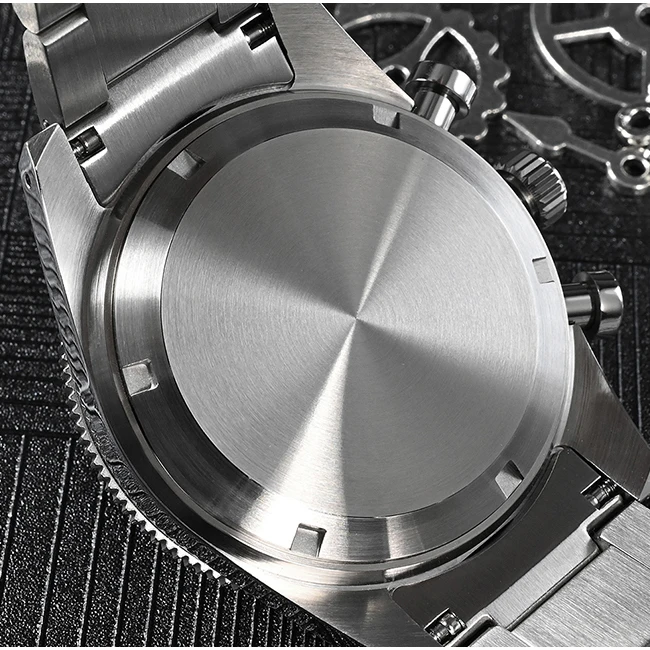 San Martin Men Chronograph Watch 40mm Manual Winding Mechanical Wristwatch Sapphire 100M Waterproof C3 Luminous ST1901