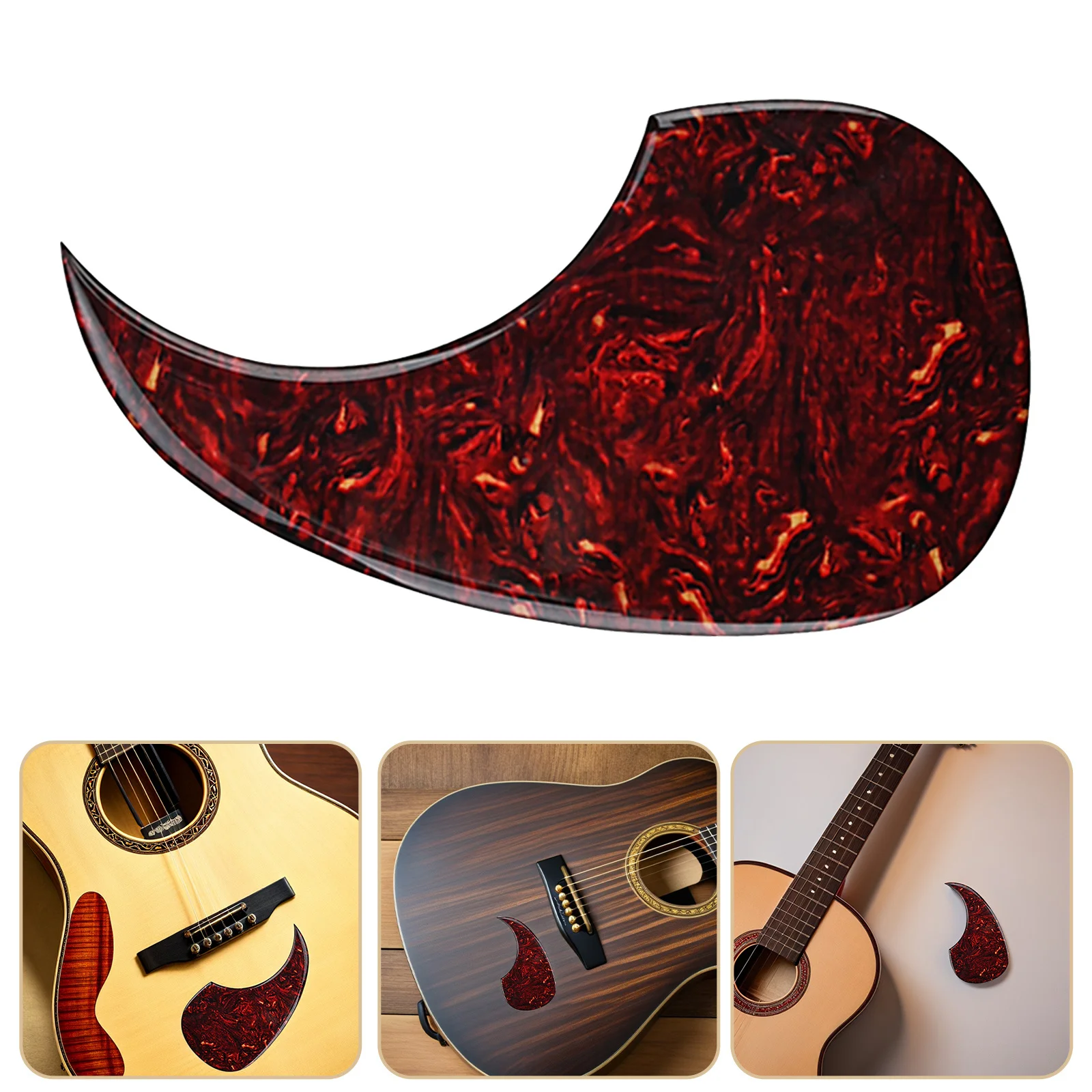 

Vaguelly Bass Scratch Plate Pick Guard Self Adhesive for Acoustic Electric Guitar Decorative Design Easy Install