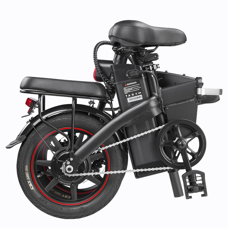EU UK US Warehouse Cheap Mini Folding Electric Moped EBike 48V Lithium Battery Aluminum Alloy Frame From China Manufacturers view 3