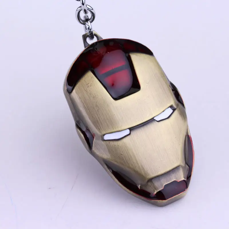 Marvel Avengers Keychain Superhero Iron Man Helmet Pendant Keyring Car Backpack Key Holder Jewelry Accessories Gift for Kids