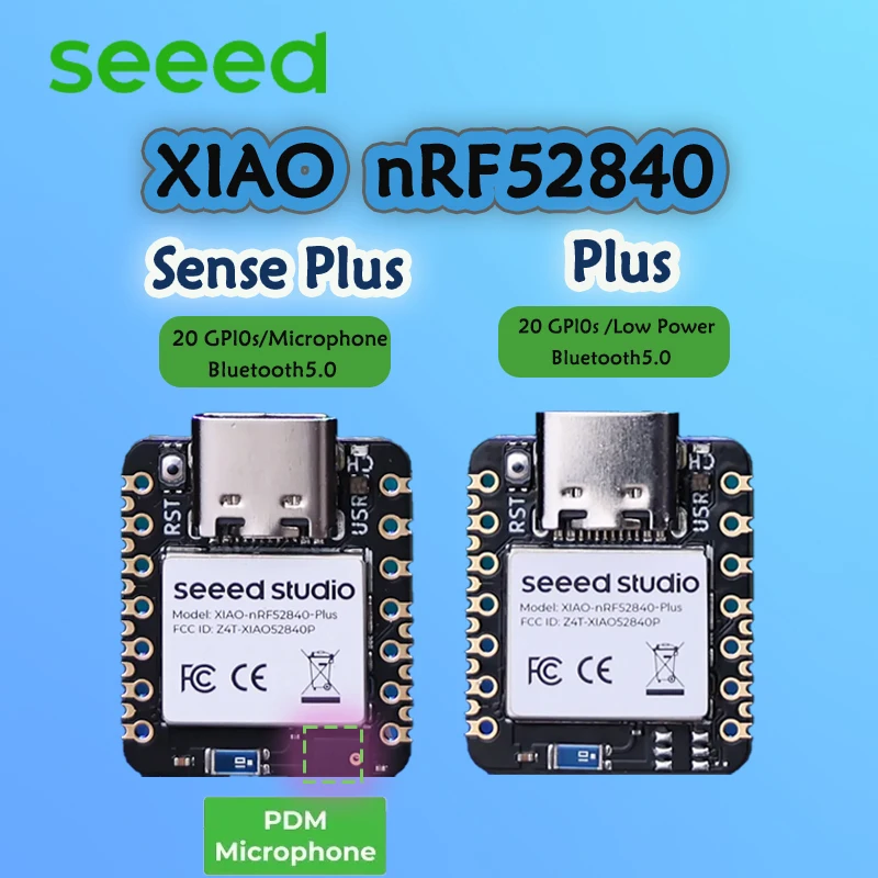 

Смятка XIAO nRF52840 Plus -XIAO nRF52840 Sense Plus-20 графических процессоров, низкая мощность/Arduino/MicroPython/CircuitPython 1/2/3/5/10 шт. Опционально