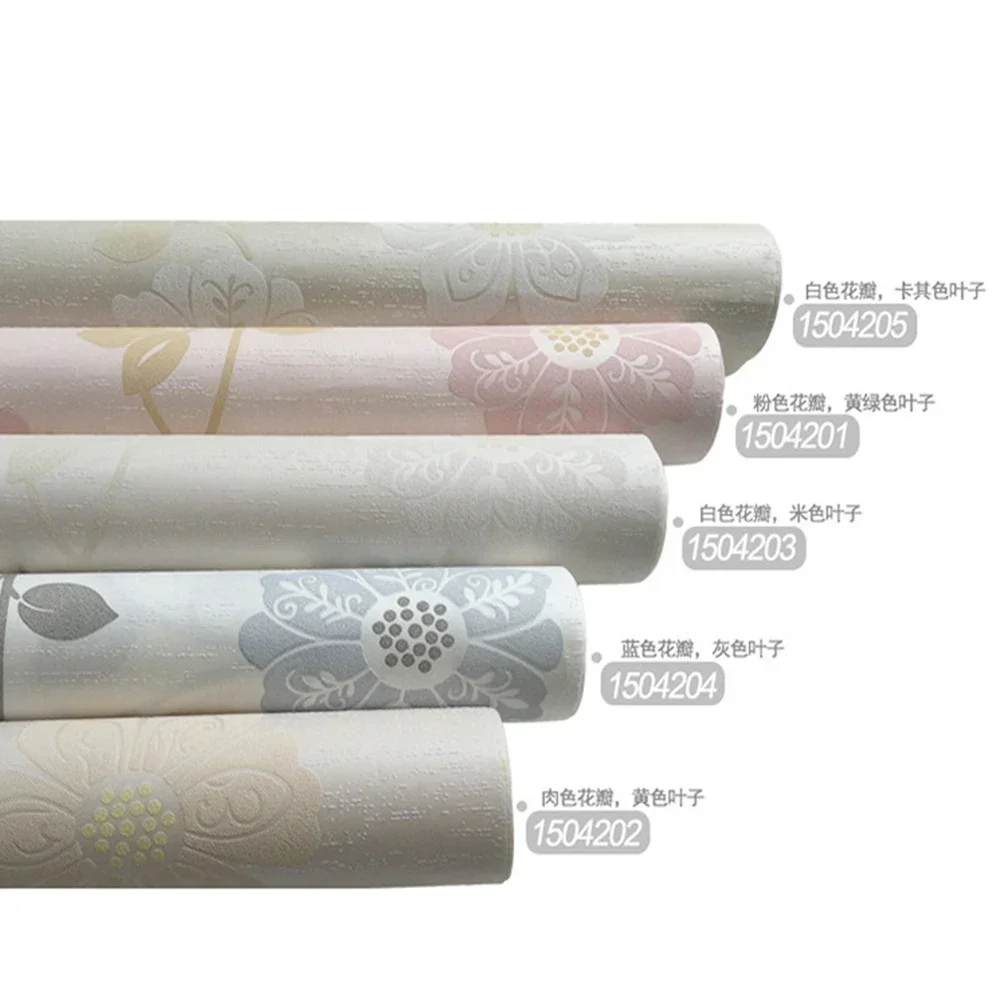 不織布3D田舎の花柄の壁紙,部屋の装飾,家の壁紙