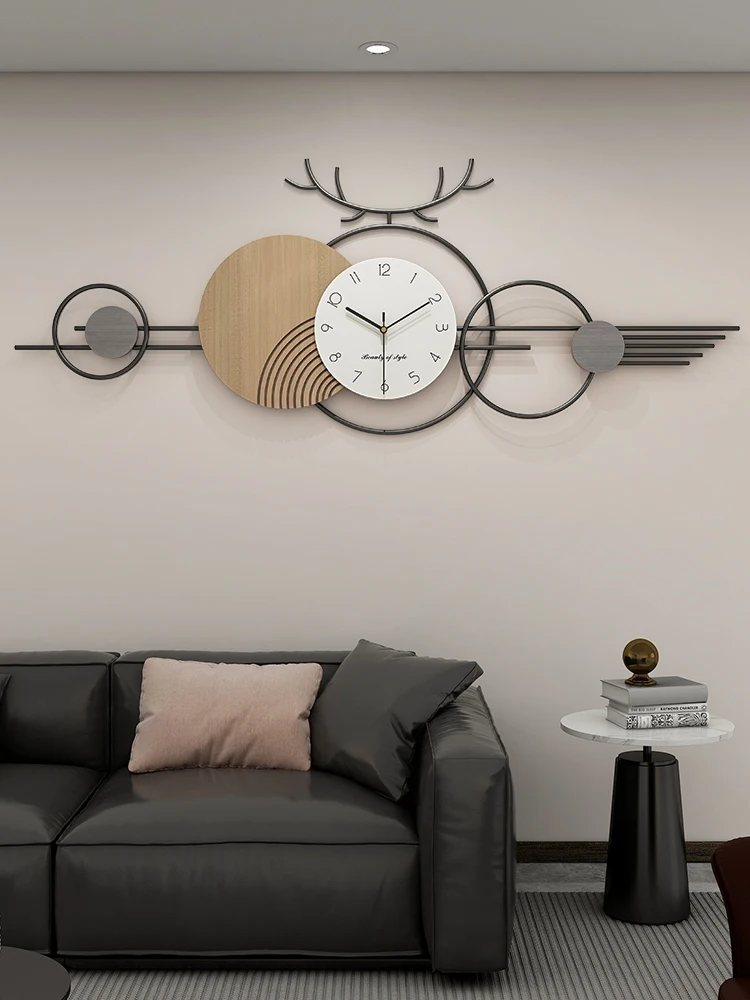 

Wall clock, living room clock, creative modern, minimalist dining room decoration, stylish silent clock hanging on the wall