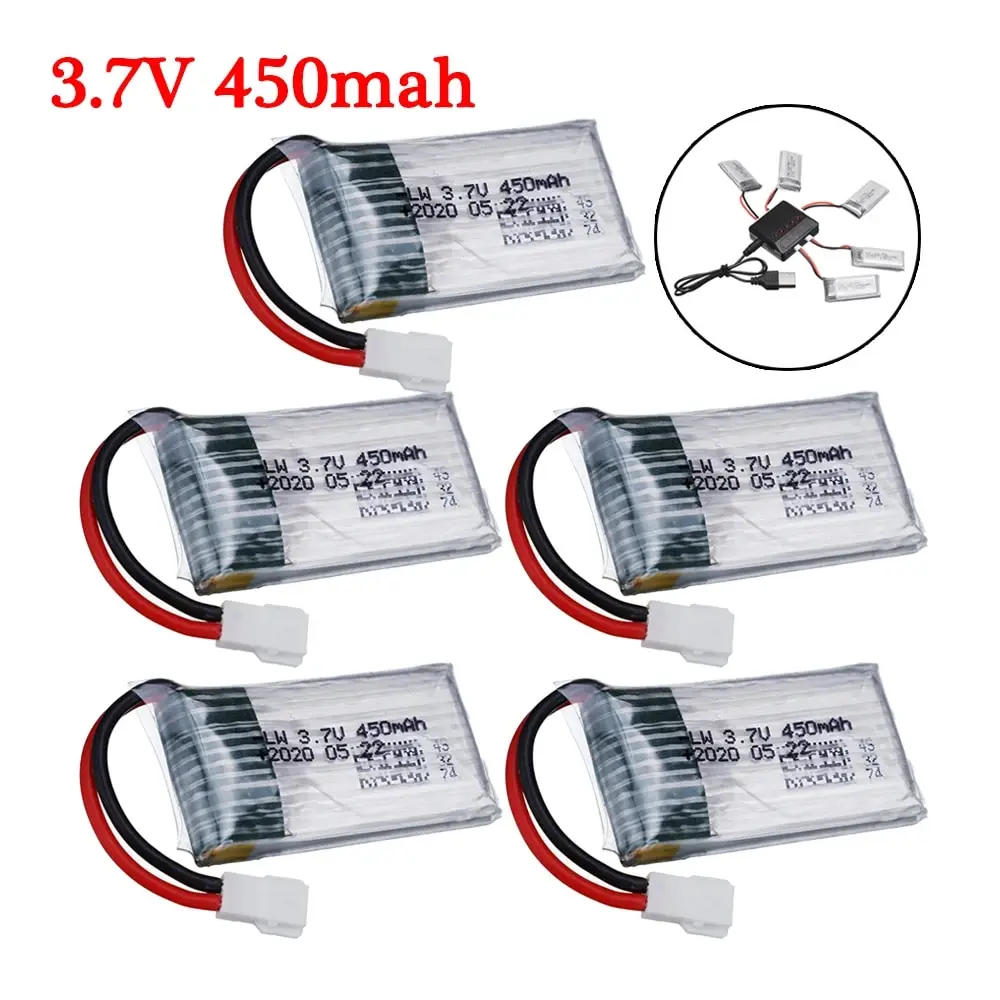 3.7V 450mAh 35C Akumulator Lipo i ładowarka do X4 H107 H31 KY101 E33C E33 U816A V252 H6C RC Quadcopter Drone Część zamienna