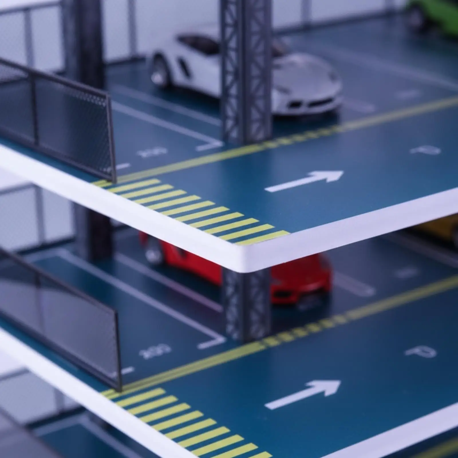 Model Car Display Rack Multi-Level Toy Car Storage Display Rack Miniature Parking Garage Open-Display Realistic for Collectors - view 6