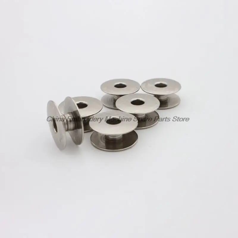 100pcs Bobbins 1 Times Steel Bobbin Iron Bobbin Large Capacity Core Diameter 21mm for Zgm Feiya Tajima Swf Computer Embroidery