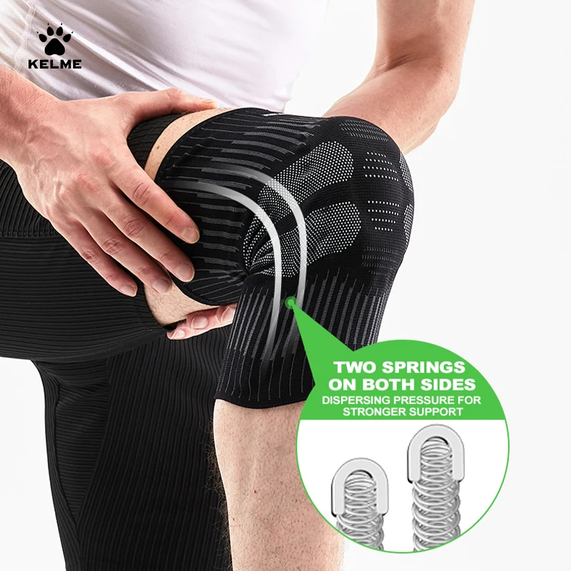 KELME Sports Knee Knee Pads Sports Pressurized Elastic Kneepad Support Fitness Basketball Volleyball Brace Fitness Running Knee