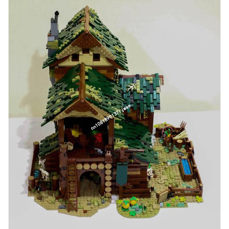 2024 New Moc European Medieval Street View Barn Building Blocks Model Retro Diy Creative Ideas Kids Toys Birthday Christmas Gift