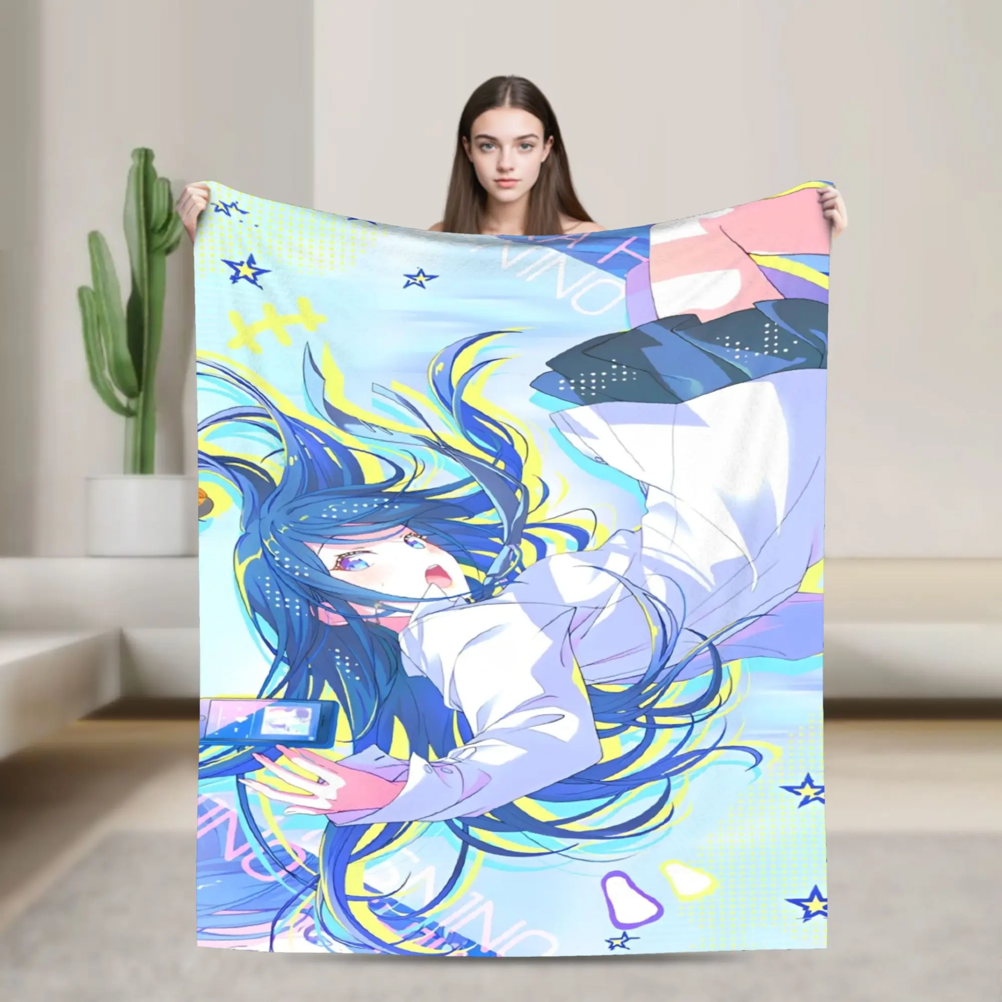 

Одеяла Ichika Hoshino, флисовое одеяло с кондиционером, проект Sekai, многофункциональное супер теплое одеяло для кровати, спальни, покрывало