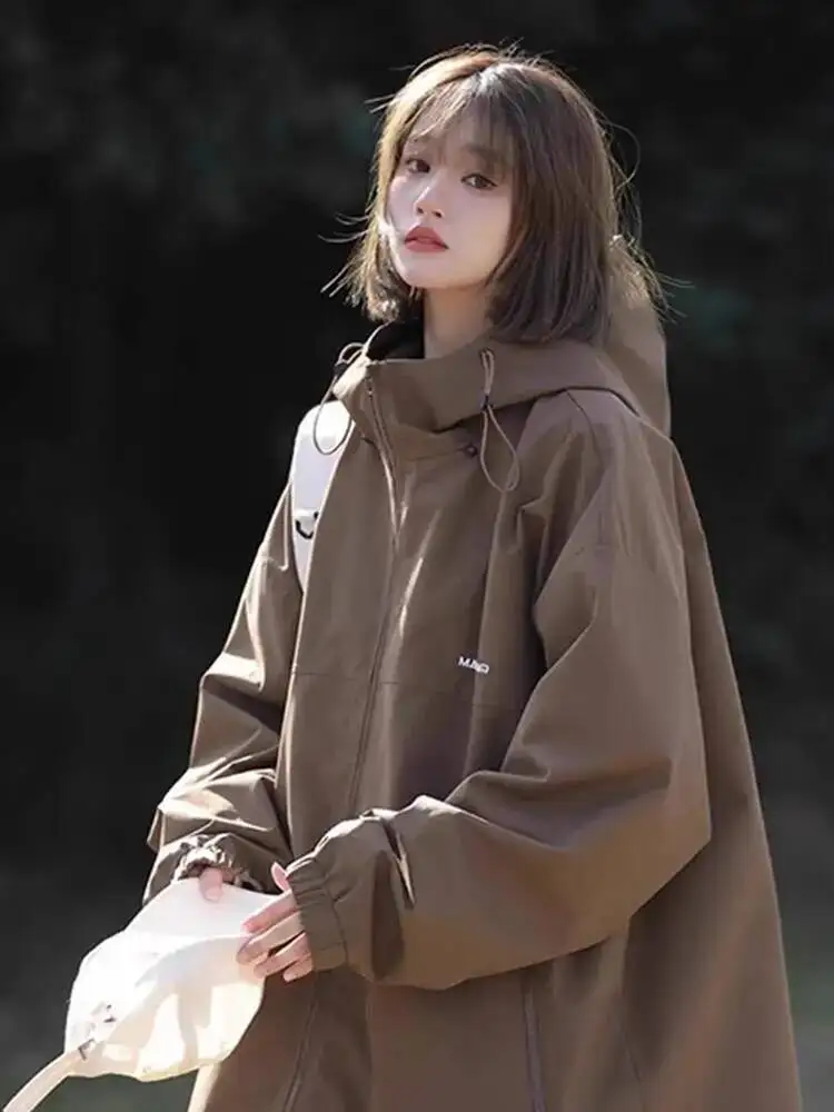 Women Windbreak Coat 2025 Spring Summer Men's Outdoor Mountaineering & Camping Hooded Jacket Oriented Style Ideal For Couples