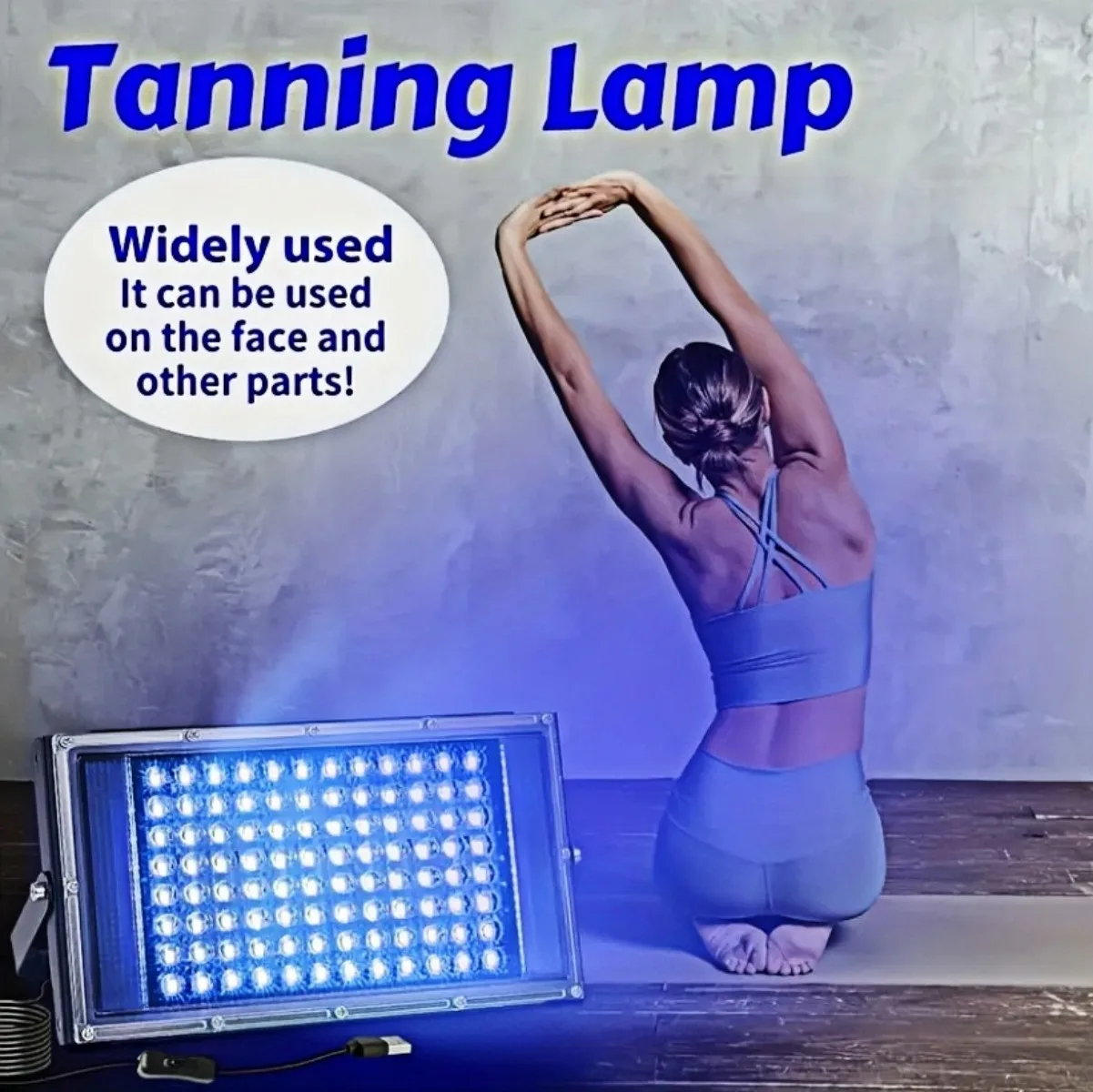 

Светодиодная лампа для загара для кожи, домашняя машина для загара, бронзовая лампа для загара, УФ-свет для половины тела с регулируемыми кронштейнами