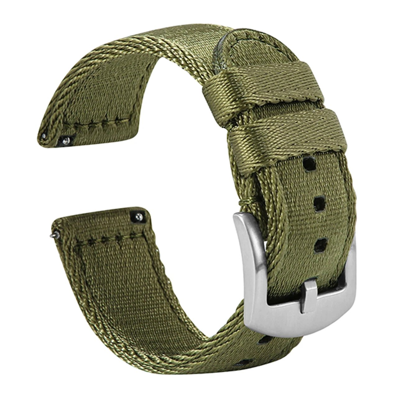 BANDSMAN Premium glattes Nylon-Uhrenarmband, 18 mm, 20 mm, 22 mm, gewebtes Nylon-Sicherheitsgurt-Uhrenarmband, Schnellverschluss-Ersatzarmband für Seiko 8
