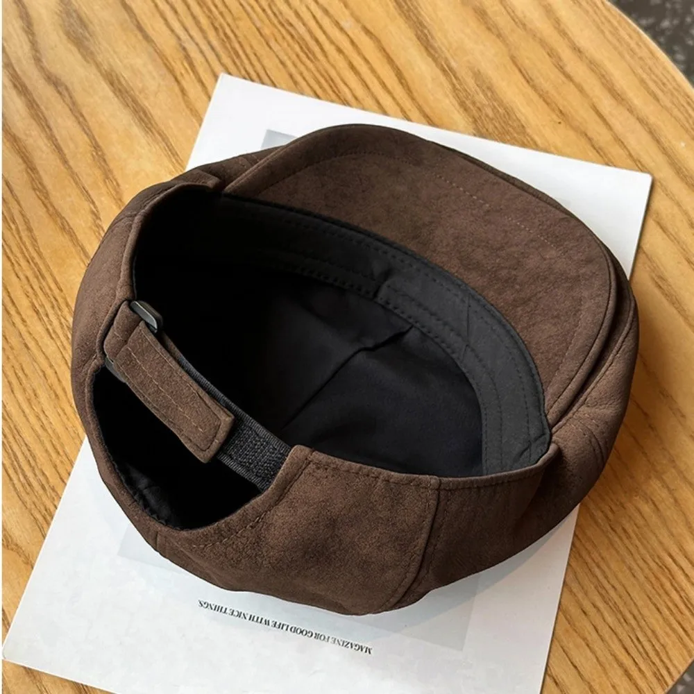 Casual Retro Forward Hat Adjustable Classic British Hat Imitation Suede Timeless Ivy Cap Unisex