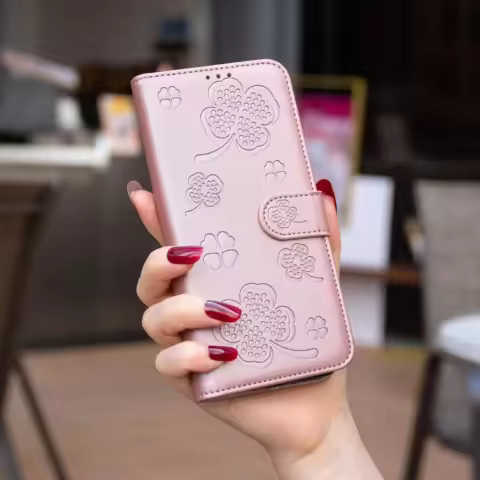 Clover Flip Leather Wallet Case For Samsung Galaxy S23 S24 S22 S21 S20 Ultra FE S10 S9 Plus Card Holder Protect Cover Funda