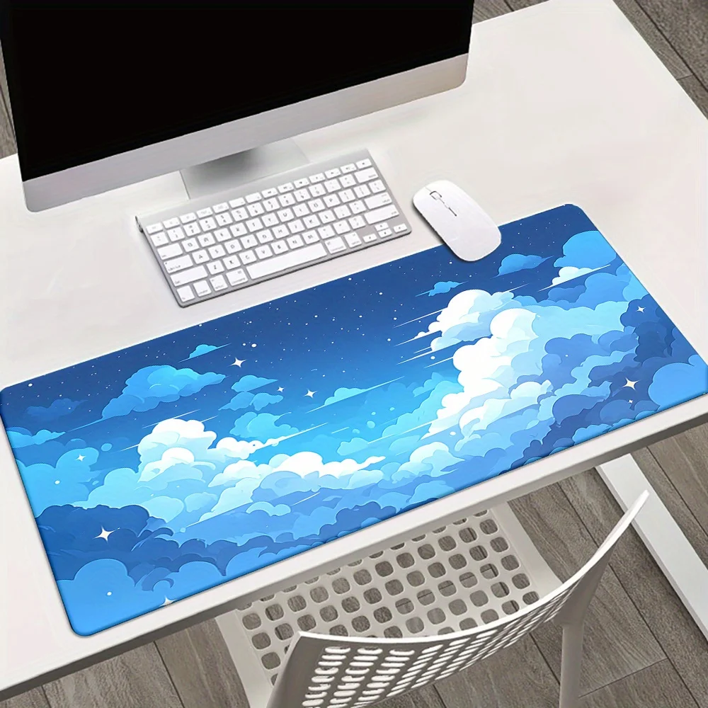 

Настольный коврик «Звездное небо» XXL, игровой коврик для мыши с ночной облачной звездой, большой нескользящий коврик для клавиатуры и мыши, коврик для компьютерной мыши